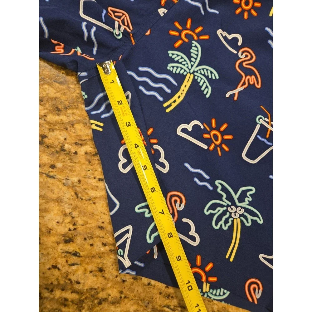 Chubbies Men’s Size Large “Neon Lights” 7” Lined Swim Trunk Shorts